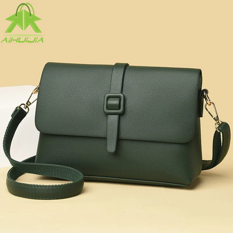 

Fashion Simplicity Womens Shoulder Bags Luxury Design Messenger Bag 2021 New High Quality Pu Leather Retro Women Travel Handbag