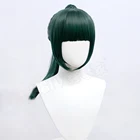 Maki Zenin косплей парик одежда Аниме Jujutsu Kaisen Косплей hhsiu uniform Униформа темно-зеленый конский хвост короткий парик из синтетического волокна