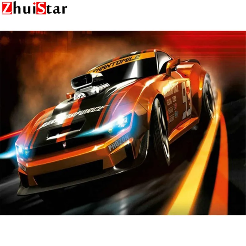 DIY 5D алмазная картина полностью квадратная Автомобильная Алмазная вышивка