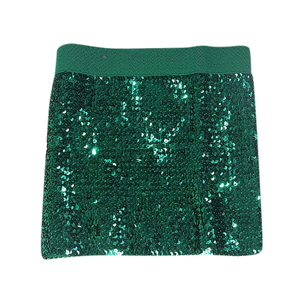 Женская облегающая мини юбка с золотыми блестками короткая танцевальная для