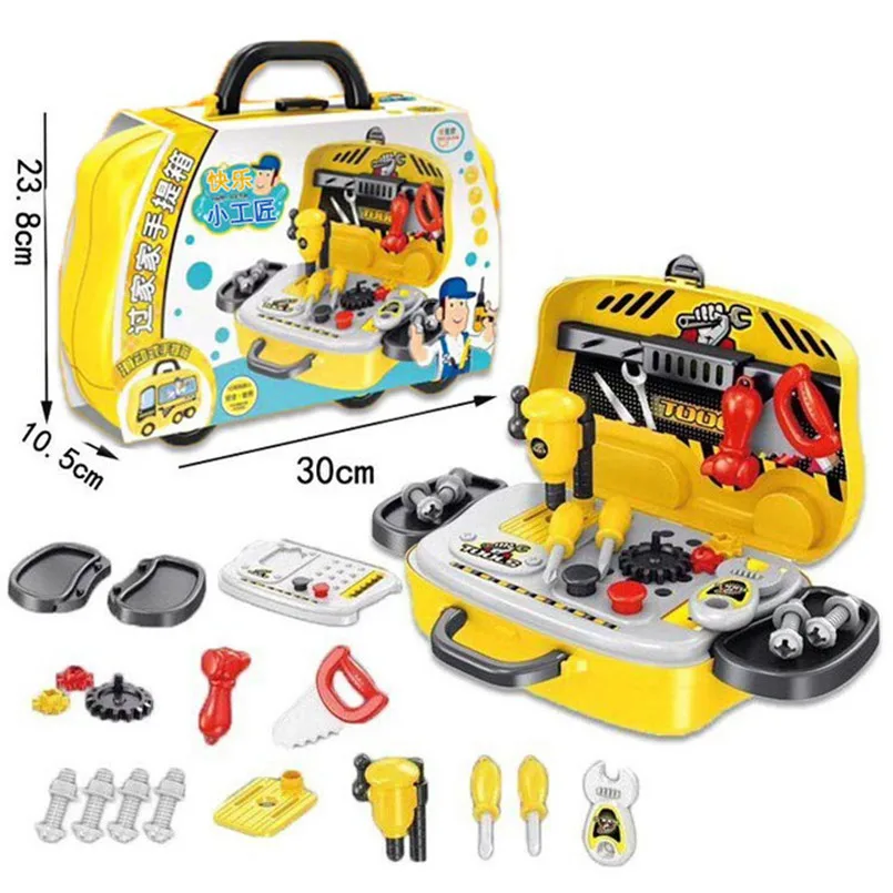 Притворяться играть в игрушки DIY набор винтовых инструментов коробка