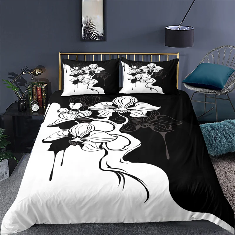 

Bedding Sets Luxury 3D Rose Flower Print 2/3Pcs Comfortable Kids Duvet Cover Pillowcase Home Textile Single/Queen/King Size