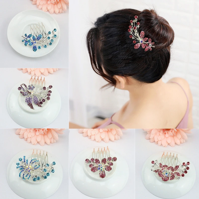 

Korean Version of The New Style Rhinestone Inlaid Hair Insert Comb Fashion High Quality Accessories