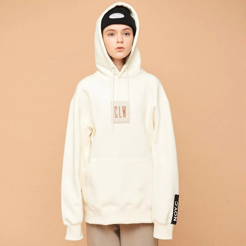 

Letter Pullover Hoodie Lady Drawstring Pocket Plush Streetwear Sweatshirt Oversize Long Sleeve Vetement Femme Clothes ED50MS