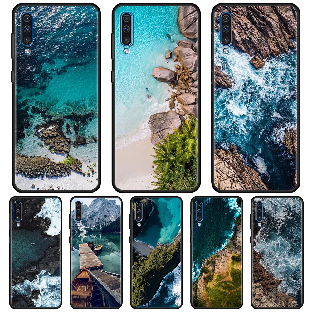 

Phone Case For Samsung Galaxy A50 A70 A10 A30 A40 A20e M31 M30s M51 M31s M11 M22 M62 M52 M32 Cover Travel Mountain Sea Beach