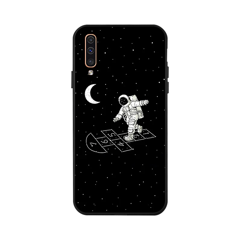 X057 Чехол для samsung A50 A70 A40 A30 A20 A10 M30 M20 M10 чехол с изображением Луны мягкий черный чехол для телефона с принтом чехол для samsung Galaxy A60 A20e - Цвет: X057