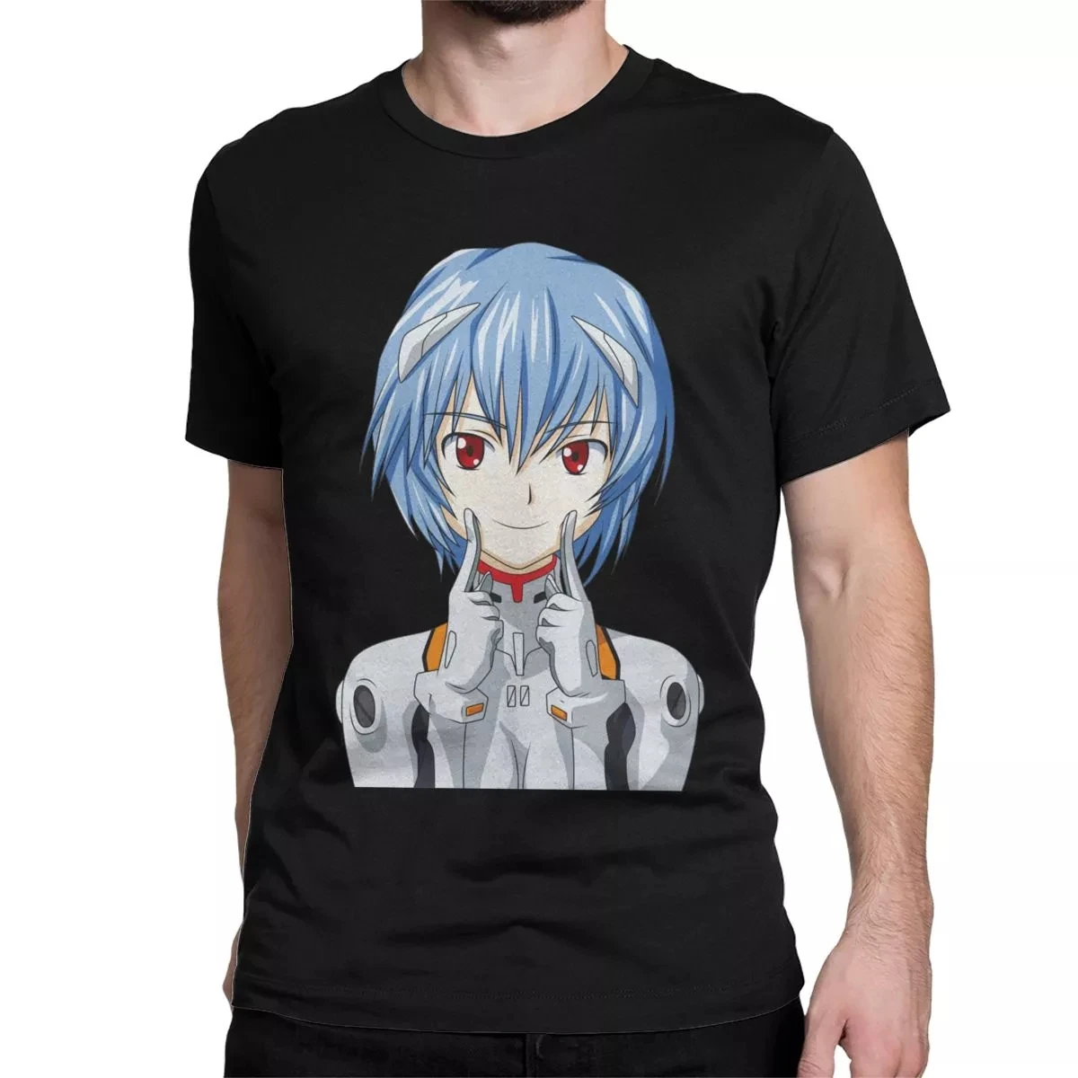 

Rei Inspired Anime for Men Women T Shirts Rei Ayanami Eva Japan Manga Funny Tee Shirt Round Neck T-Shirts Plus Size Clothes