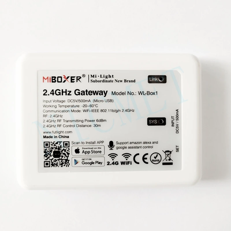 Miboxer WL Box1 2 4 GHz Wifi control ler DC5V телефонная система беспроводное управление через