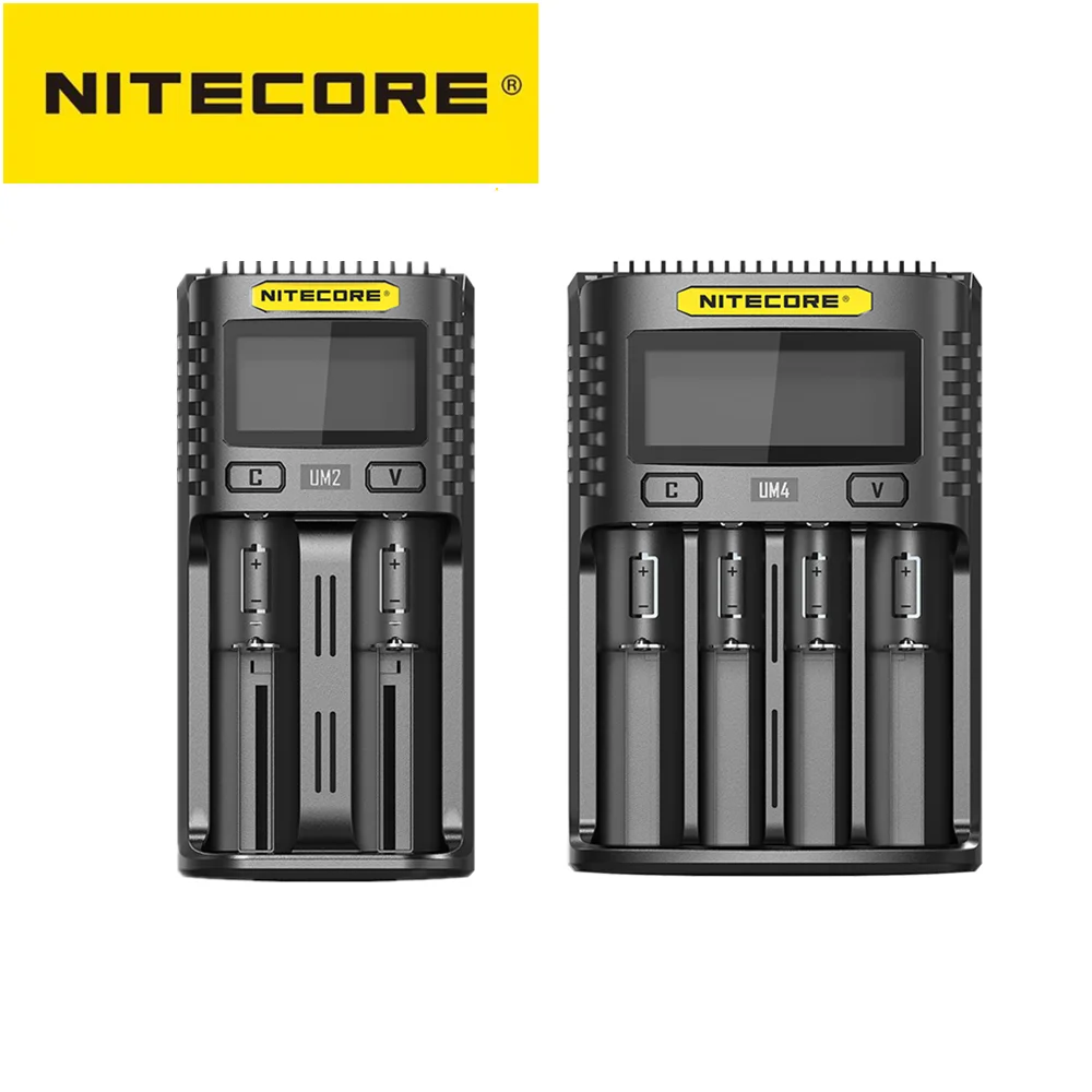 Оригинальное зарядное устройство Nitecore UM4 UM2 USB QC с интеллектуальной электронной