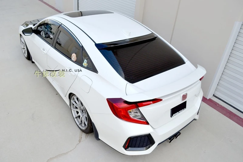Для Honda Civic- модель спойлер на крыше высокое качество PMMA материал Автомобильный задний спойлер Civic спойлер на крыше
