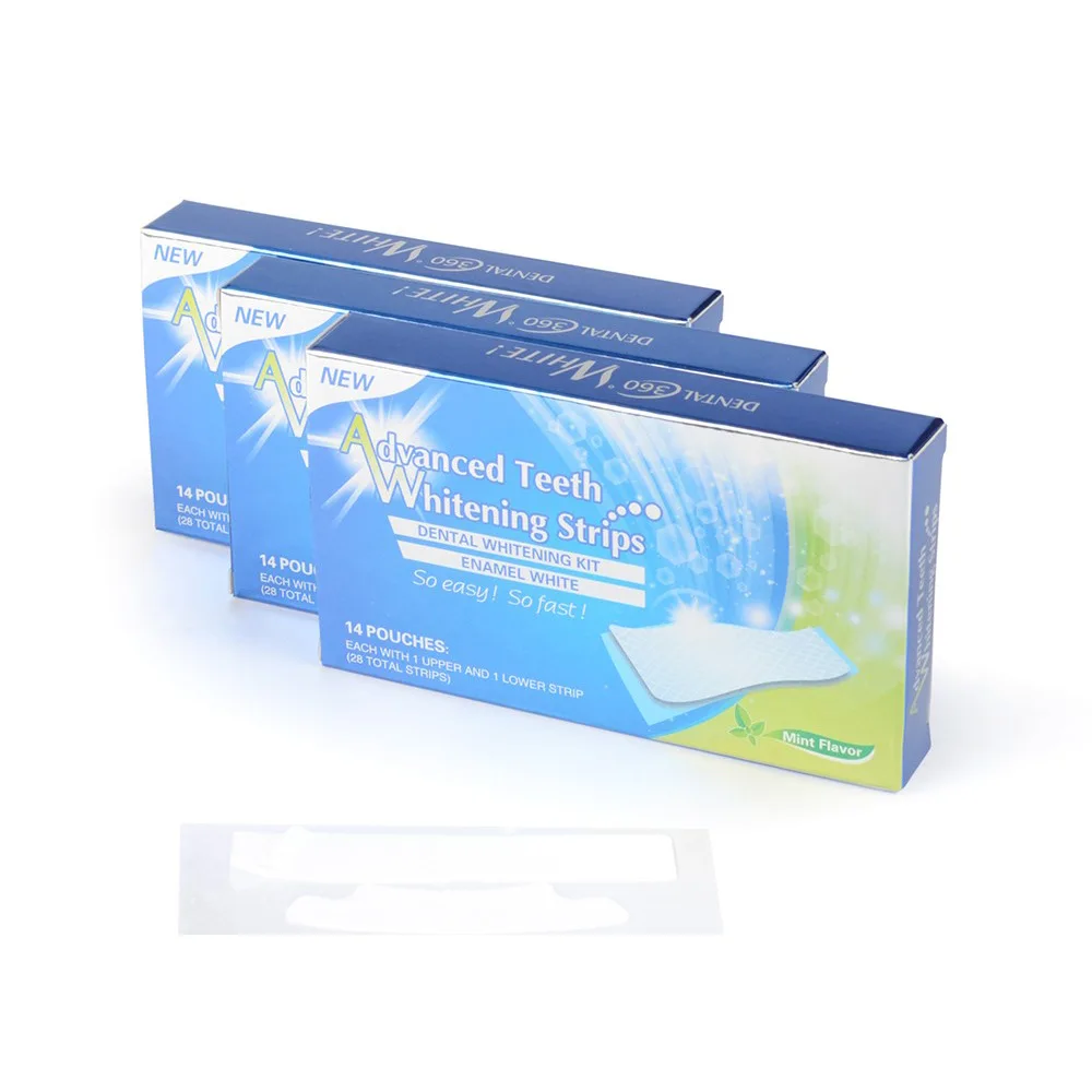 

28Pcs/14Pairs Advanced Teeth Whitening Strips Stain Removal for Oral Hygiene Clean Double Elastic Dental Bleaching Strip