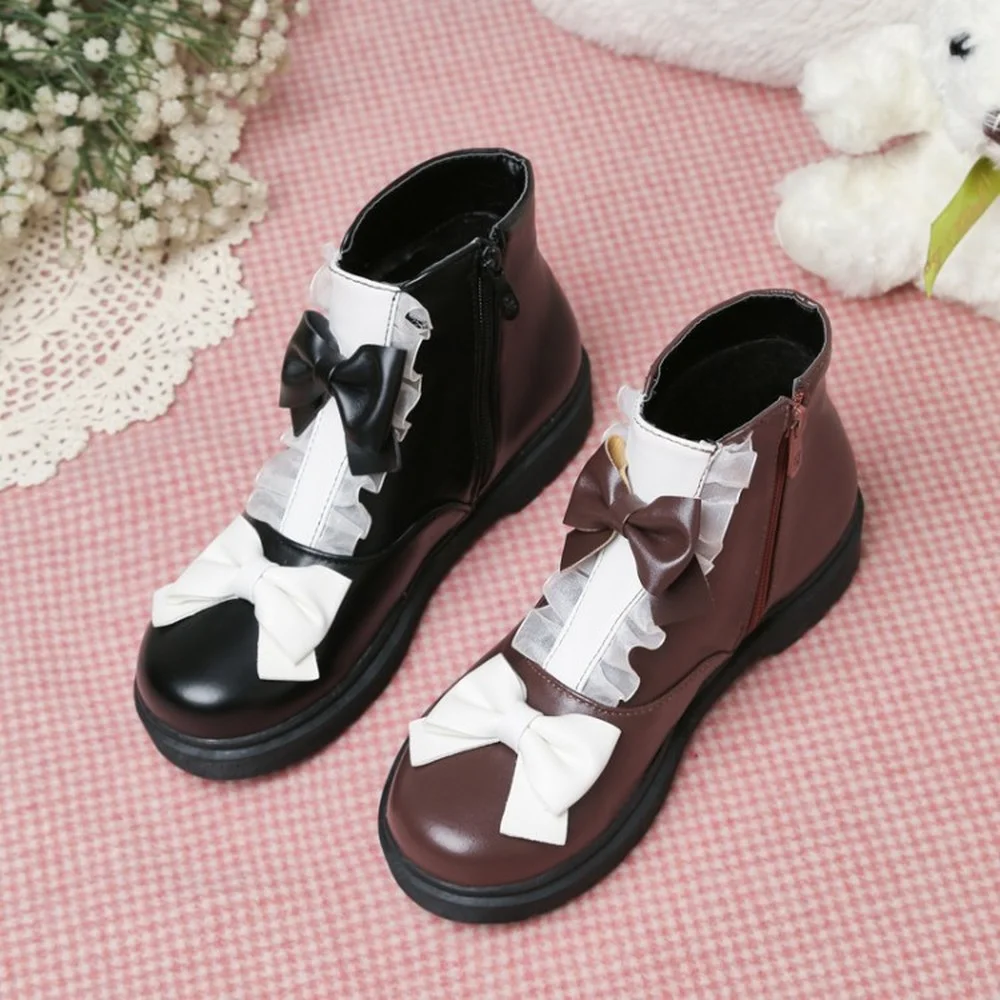 

Женские ботильоны на низком каблуке, с круглым носком, на шнуровке