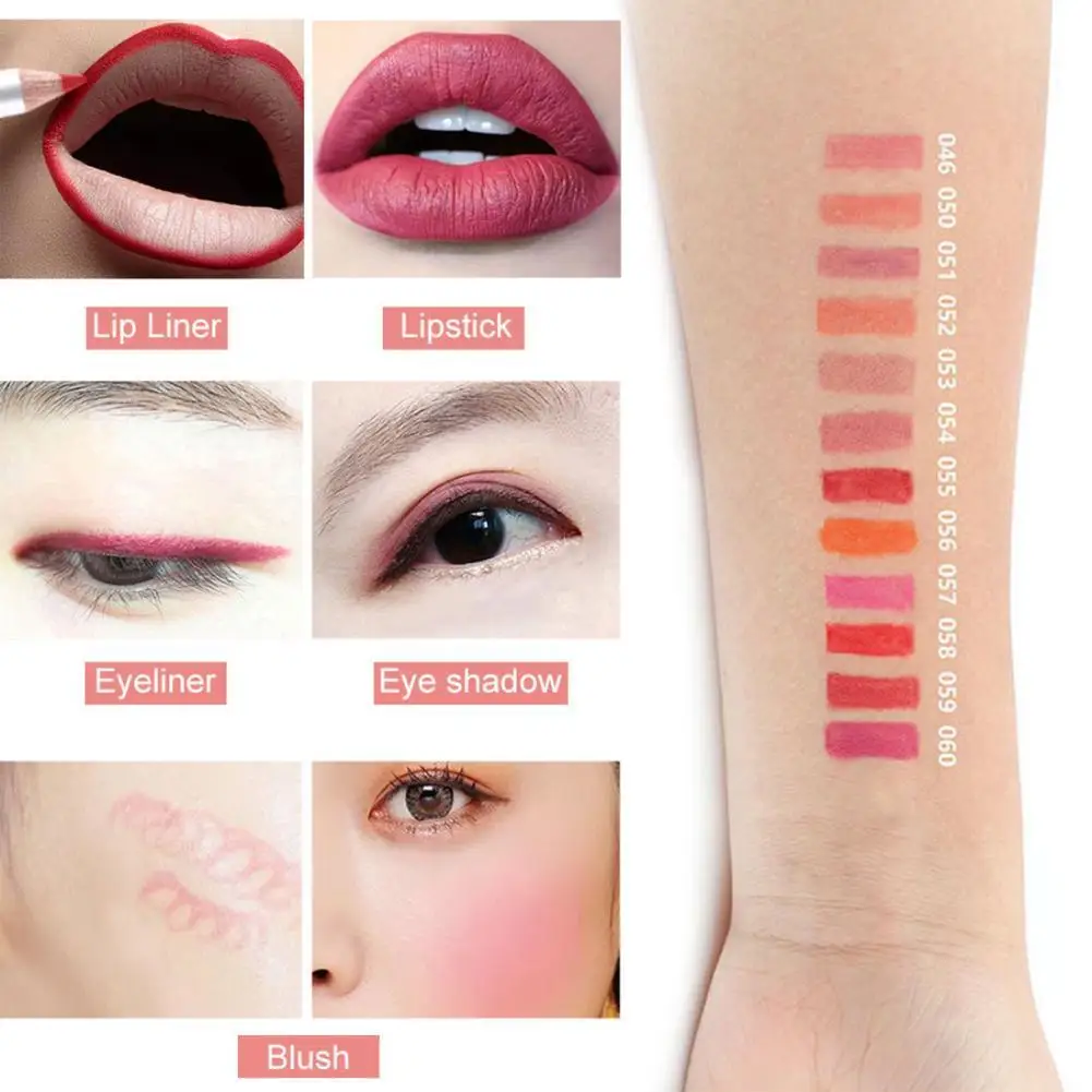 

6pcs Cosmetic Lipstick Pen Professional Matte Waterproof Smooth Colorful Silk Nude Lipstick Pen Lady Charming Lip Liner Makeup