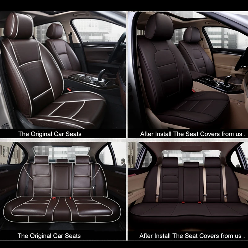 Чехлы AutoDecorun из воловьей кожи для автомобильных сидений чехлы Ford S MAX 2008 2012 кожаные