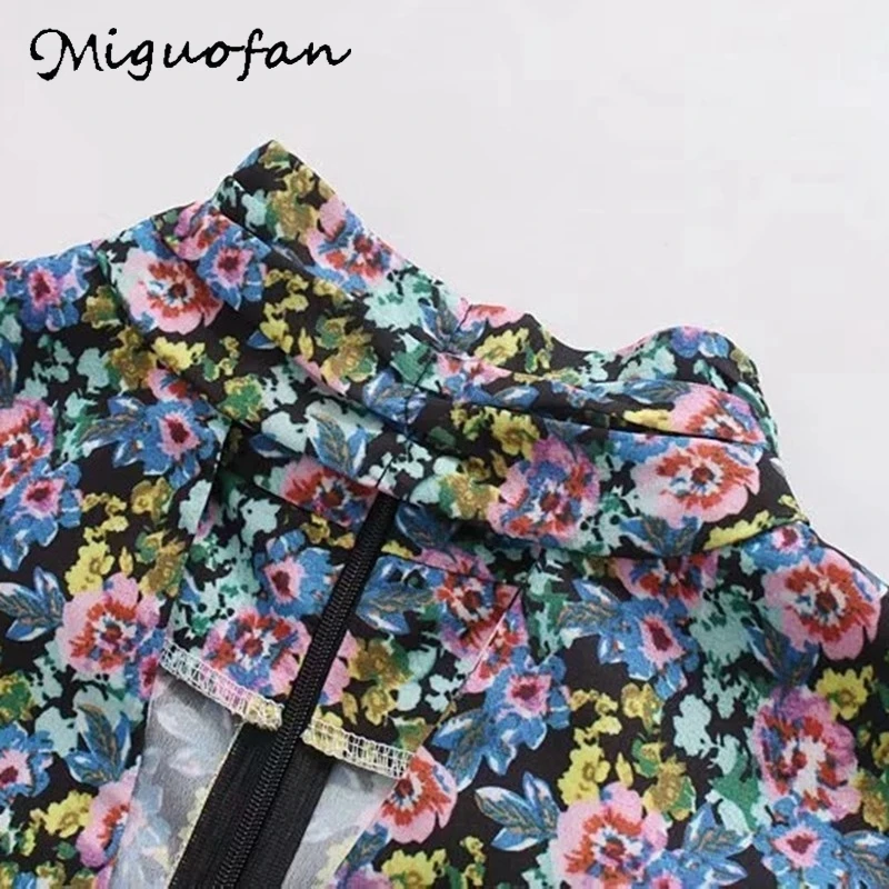 Miguofan Women dress floral printing V neck straight dresses women sexy party club hollow out summer vestidos za | Женская одежда