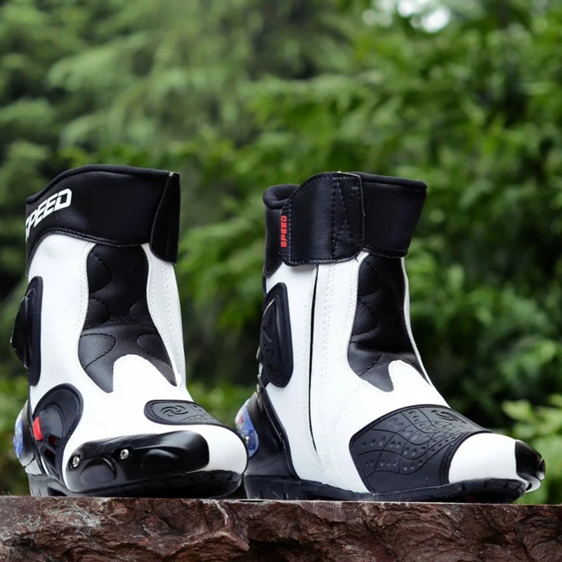 Мужские мотоциклетные ботинки для мотокросса обувь лодок скоростные езды на
