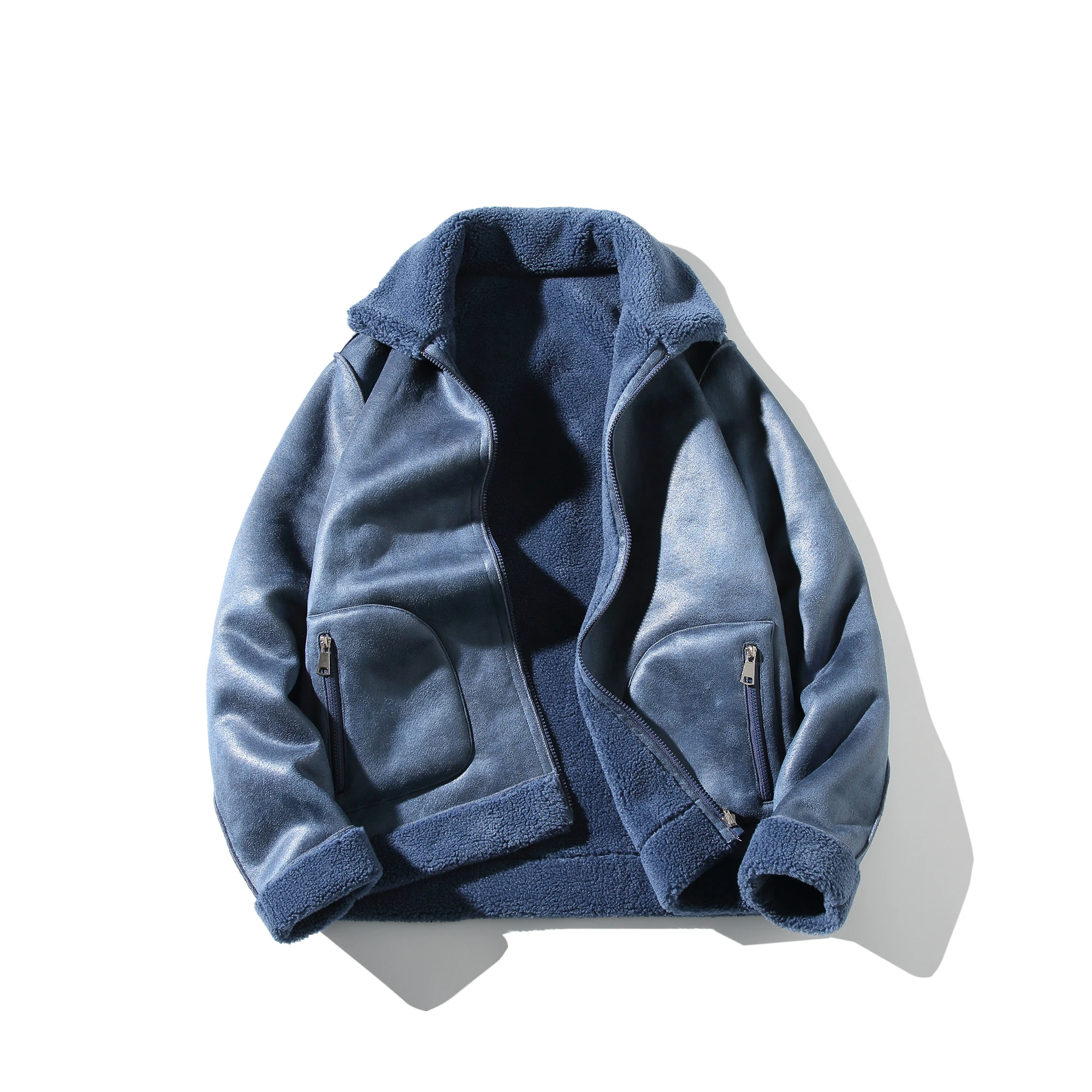 Одежда с обеих сторон мужские замшевые пиджаки пальто свободный Мотоцикл