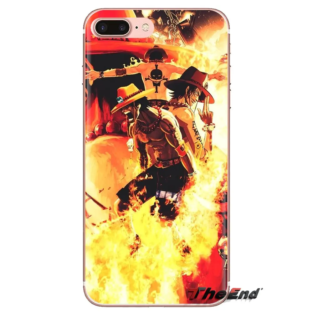 Soft Transparent Cases Covers One Piece luffy ace skull For Samsung Galaxy A3 A5 A7 A9 A8 Star A6 Plus 2018 2015 2016 2017 |