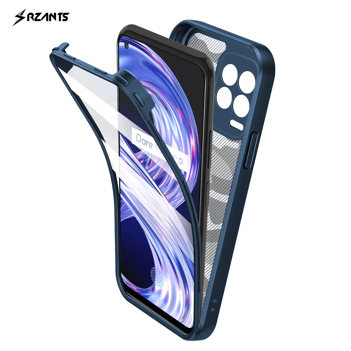 For OPPO Realme 8 Realme 8 Pro Case [360 Camouflage Bettle] Full Protection Cover Soft Transparent Shockproof Phone Casing