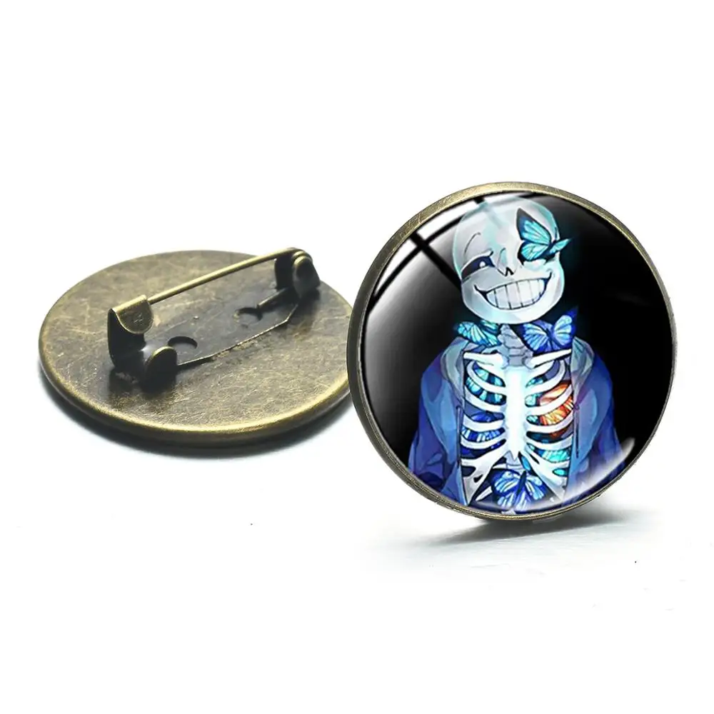 Аниме игра Undertale круглые Броши Санс Папирус фриск мультфильм Забавный узор