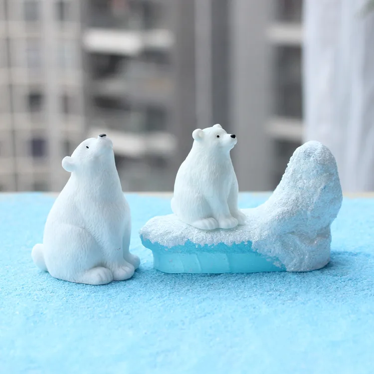 Медведь полярная модель ледника сцены маленький медведь миниатюрное животное