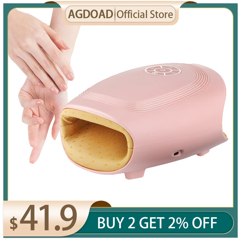 

Air Compression Hand Massager 4 Modes Vibration Massage Hot Compress Finger Acupoint Hand Massage Machine for Arthritis