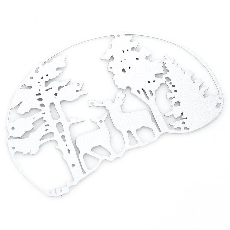 

Christmas Tree Deer Metal Cutting Dies Stitched DIY Scrapbooking Stamps Craft Embossing Making Stencil Template Xmas Decoraions
