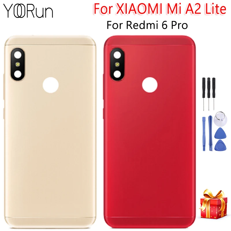 Задняя крышка батарейного отсека качества AAA для Xiaomi Mi A2 Lite задняя Redmi 6 Pro