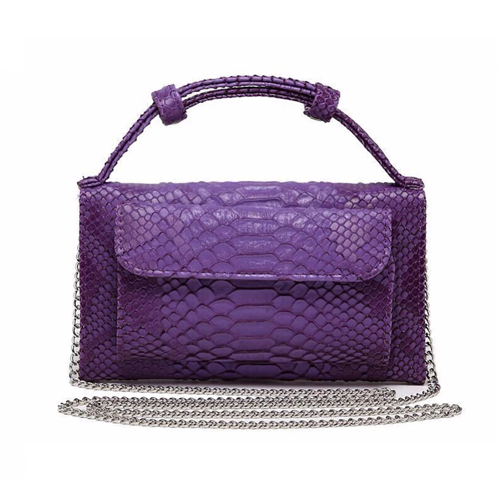 Модная женская сумка-мессенджер из крокодиловой кожи с цепочкой переносная