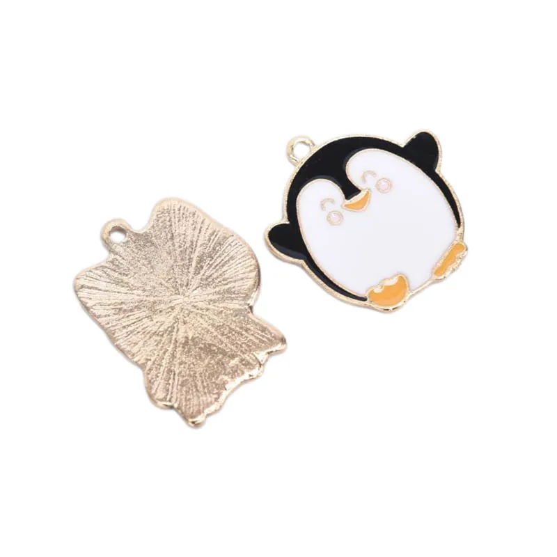 

10pcs Cartoon Penguin Charms Enamel Charm For Jewelry Making And Crafting Charm Fashion Pendant Metal Alloy Bracelet Necklace