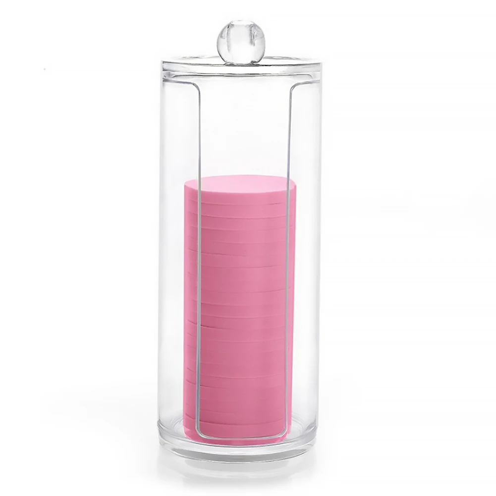 

Acrylic Multifunctional Round Receive Box Jewelry Box New Cosmetic Make-Up Cotton Swabs Transparent Container Jewelry Holder