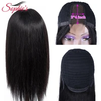 sophies brazilian straight 24 lace part wig human hair wigs non remy with baby hair pre plucked natural color 150 density