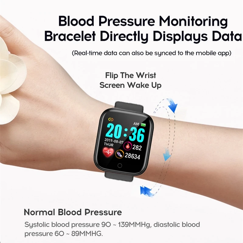 Смарт часы Yuexia фитнес браслет кровяное давление монитор сердечного ритма