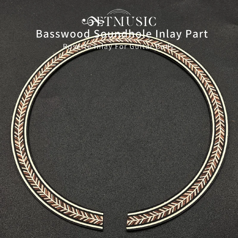 

Soundhole Rosette Inlay 110x11mm for Acoustic Guitar Basswood Guitar Body Project Parts