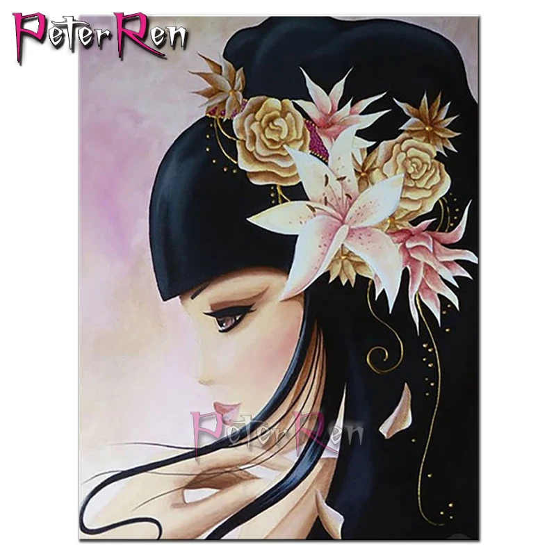

DIY diamond Painting japanese woman full square/round drill 5d embroidery Girl Diamond Mosaic Cross Stitch Needlework Room Gift