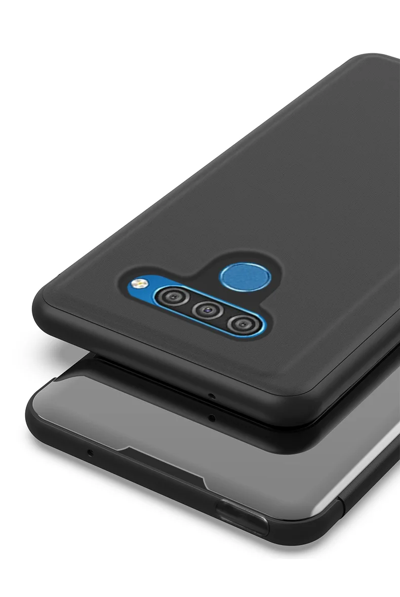K50 флип-зеркальный корпус для LG K50 чехол умный магнетизм прозрачный чехол-подставка с окошками задняя крышка для телефона чехол для LG K 50 50k чехол Coque