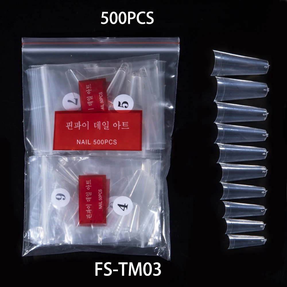 Накладные ногти кончики для французского маникюра 500 шт./пакет полупокрытие