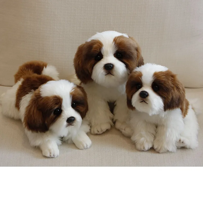 

New High Quality Simulation Maltese Dog Plush Toy Soft Animal Schnauzer Dog Stuffed Doll Home Decoration Baby Kid Birthday Gift