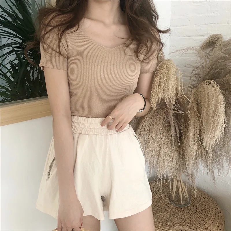 

Slim Summer T Shirt Women 2021 New Planet Print Casual Slim Women Tops one