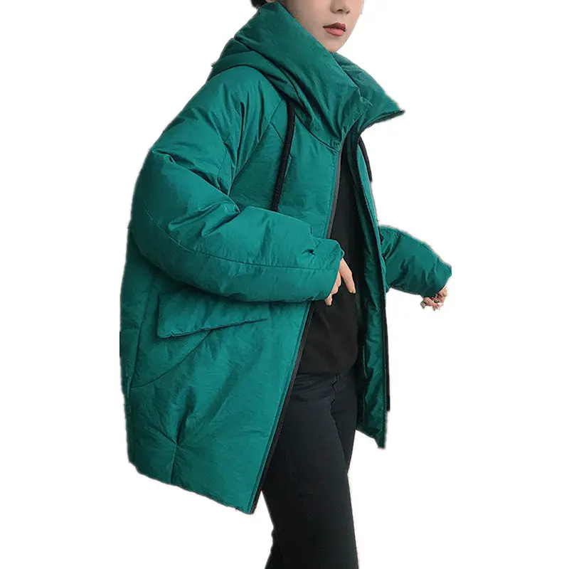 Женское пуховое пальто большого размера теплая куртка парка с капюшоном в