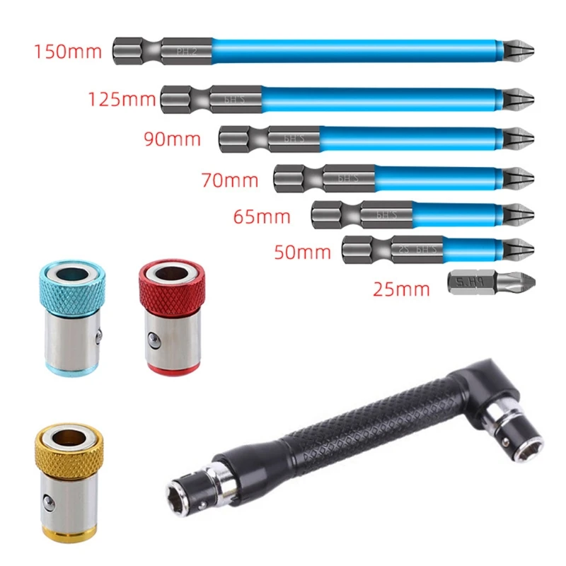 

Wear-resistant Non-slip Magnetic Cross Drill Bit S2 Alloy Steel Blue Magnetic Screwdriver Bit Accessories Hand Tool Combination