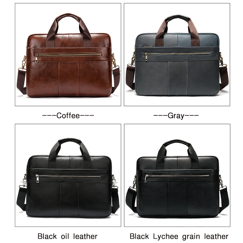 WESTAL Genuine Leather Men's Briefcase Laptop Bags Men's Office Bag For Men Messenger Bags Vintage Mens Leather Handbag