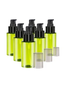 Дорожные бутылки для домашних животных 6 шт.компл., коричнево-зеленые, 60 мл, бутылки для путешествий с эфирным маслом, эмульсия для лосьона, герметичная отдельная бутылка