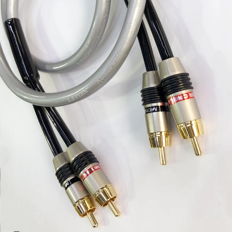 Liton Чистая медь Rca штекер к Hifi аудио кабель | Электроника