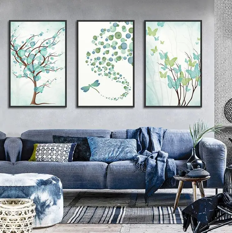 Маленькое свежее украшение для дивана картина гостиной современная простая