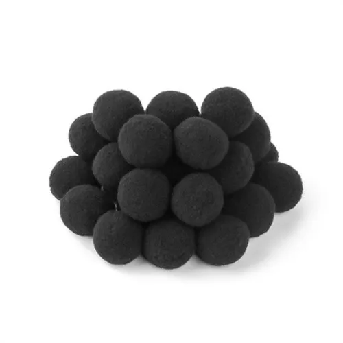 black 8/10/15/20/25/30 мм помпон Искусственные цветы Материал мягкий помпон Пушистый Плюшевый мяч поделки своими руками помпоном домашний декор швейная фурнитура - Цвет: black