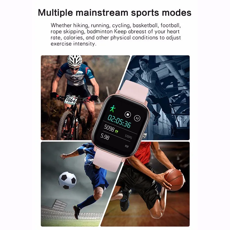 

P8 Smart Watch Men Women 1.4inch Full Touch Fitness Tracker Heart Rate Monitoring Sports Watches GTS for Xiaomi Huawei