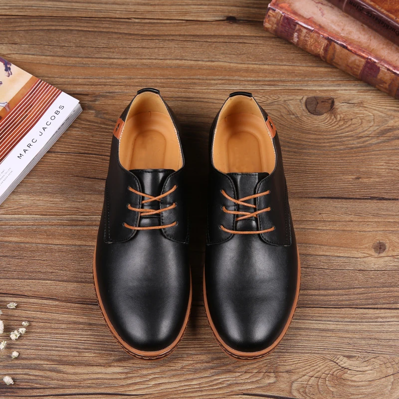 MRCAVE/Повседневная кожаная мужская обувь модные мужские туфли на плоской подошве с