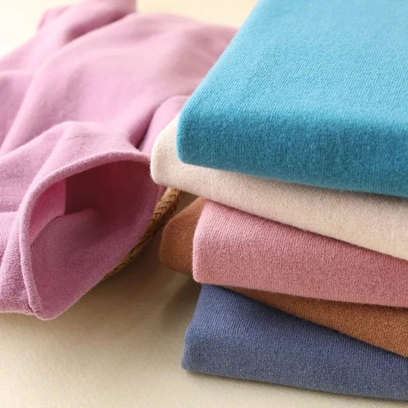 

Hot Sale Basic Womens Rolled Hem Half Turtleneck Basic Pullover Sweater 100% Merino Wool 2019 Trend Colors Sweaters Lady Jumpers