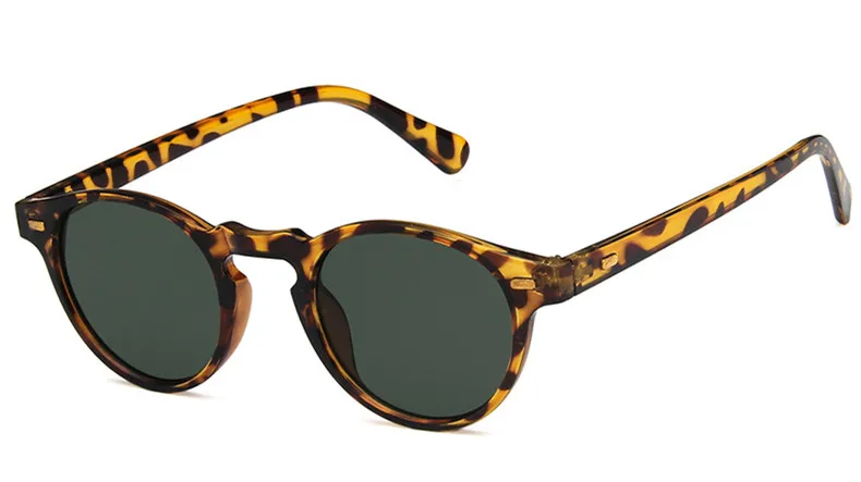 leopard green Винтажные Солнцезащитные очки для мужчин женщин темно-зеленые линзы зеркальные Ретро леопардовые оттенки брендовая дизайнерская маленькая овальная оправа солнцезащитные очки - Цвет линз: leopard green